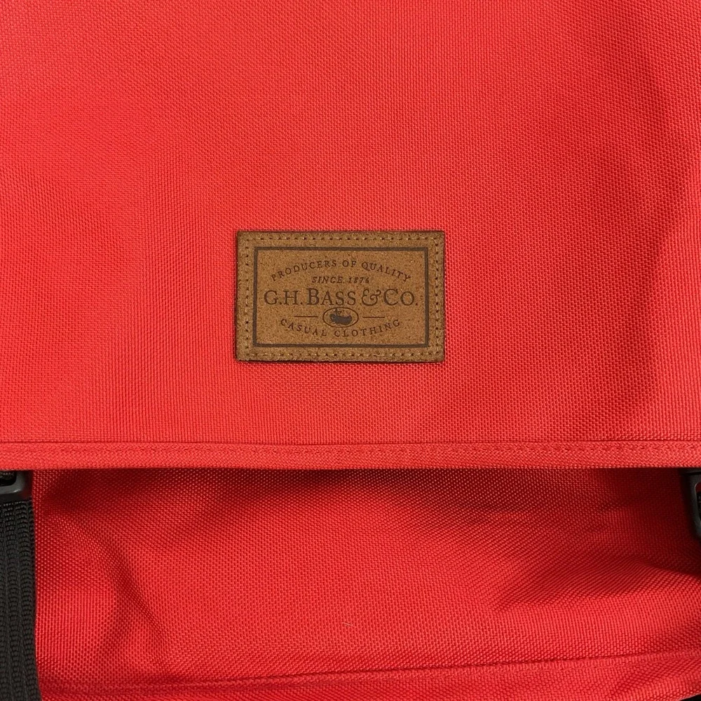 GH Bass Co Orange Messenger Bag Laptop Shoulder‎ Crossbody Work Travel Bag